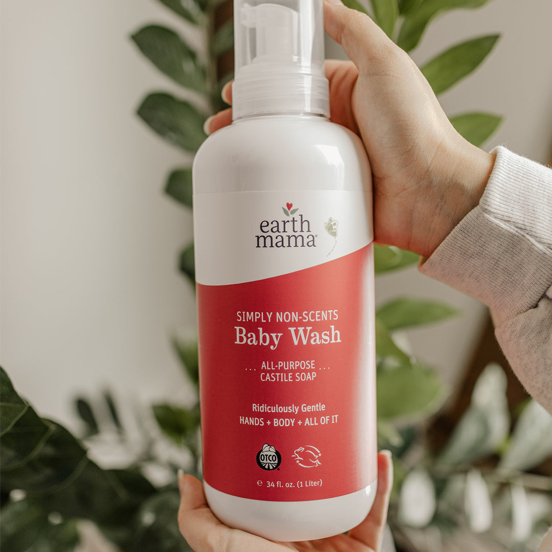 Earth Mama Angel Baby Body Wash & Shampoo, Natural Non-Scents - 34 fl oz